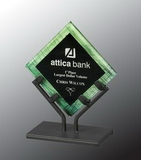 Custom Green Acrylic Art Galaxy Plaque Award, 6 3/8