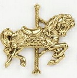 Custom Carousel Horse w/ Head Down Stock Cast Pin