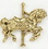 Custom Carousel Horse w/ Head Down Stock Cast Pin, Price/piece