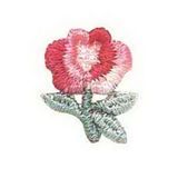Custom Floral Embroidered Applique - 2 Tone Rose Flower