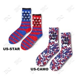 Custom Flag Design Full Color Athletic Crew 8 Inch high Socks, 8