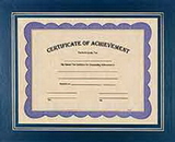 Custom Blue Certificate Holder, 13 1/4