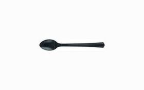 Custom Petite, Mini Plastic Tasting Spoon - Black 4.2"