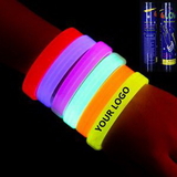 Custom Cheering Fluorescent PVC Wristband, 9/16