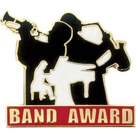 Blank Hard Stoned Enamel Music Pins (Band Award), 1 1/8" W
