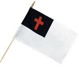 Custom Cotton Mounted No-Fray Christian Flag (12