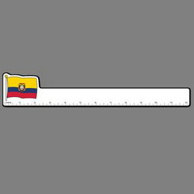 12" Ruler W/ Flag of Ecuador