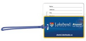 Custom Write-On Luggage Tags .020 Plastic 2.375"x4.25" in Full Color with 6" Loop