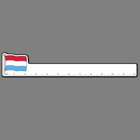 12" Ruler W/ Full Color Flag Of Luxemburg