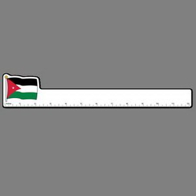 12" Ruler W/ Full Color Flag Of Jordan