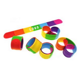 Custom Rainbow Silicone Slap Wristband, 9 1/2