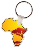 Custom Africa Key Tag