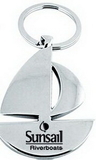 Custom Metal Sailboat Keychain