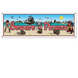 Custom Beware Of Pirates All Weather Banner, 5' L x 21