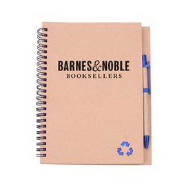 Custom Spiral Notebook with Pen, 6.30" W x 8.3" H