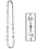 Custom Mardi Gras Mime Bead Necklace, 42" L, Price/piece