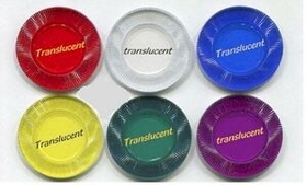 Custom Translucent Plastic Tokens - Radial Design 1-5/8" Diameter x 1/8" Thick