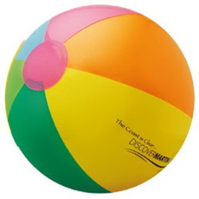 Custom Inflatable Green, Yellow, Blue, Pink, Orange & Kelly Green Beach Ball (16")