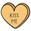 Blank Kiss Me Candy Heart Pin, 3/4" H x 1/2" W, Price/piece