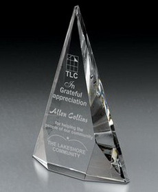 Custom Keystone Crystal Award (6 7/8"x10 1/8"x1 1/2")
