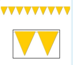 Custom Golden-Yellow Pennant Banner 11" x 12'