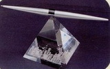 Custom Helicopter Pen W/ Crystal Pyramid Base (Screened)