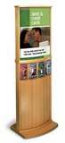 Blouin Displays Custom Solid Oak Convex Floor Poster Stand (2 Sided), 67 1/2