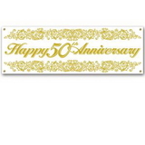 Custom 50th Anniversary Sign Banner, 63