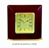 Custom Pino Finish Beveled Rectangle Clock, 6.75