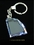 Custom Crystal key chain Crystal Award Trophy., 1.25" L x 1.25" W x 0.5" H, Price/piece