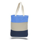 Blank Canvas Tri Color Tote with Bottom Gusset, 15