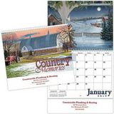 Custom Country Memories Spiral Wall Calendar, 10.375