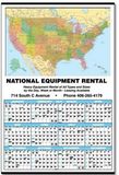 Custom Color Coded Map Year-In-View Calendar w/ Full Color - Thru 5/31/13