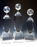 Custom Globe Optical Crystal Award Trophy., 13