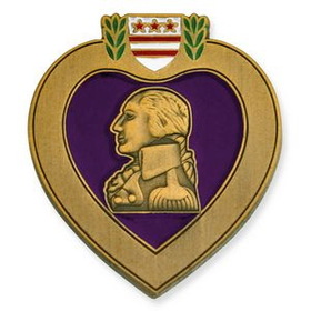 Blank Purple Heart Veteran Pin, 1" W x 7/8" H