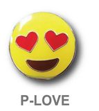 Blank Emoji LOVE Pins, .75