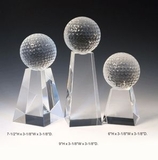 Custom Golf Tower Optical Crystal Award Trophy., 6