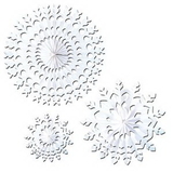 Custom White Tissue Snowflakes, 15