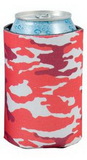 Custom Red Camo Scuba Pocket Coolie Can Cover (4 Color Process)
