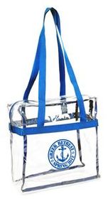 Custom Clear Zipper Tote Bag with Handles (12"x12"x6")