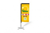 Custom 10' Flat Double Sided Feather Flag w/ Pole, Bag & Ground Stake Stand