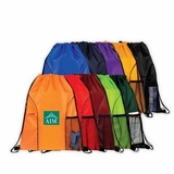 Custom Dual Pocket Drawstring Backpack, Sports Pack, Drawstring Bag, 14.5