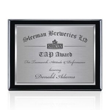 Custom Oakleigh Black Plaque w/ Silver TexEtch Plate (9