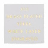 Custom White Coated Brass Plated Steel Engraving Sheet Stock (12