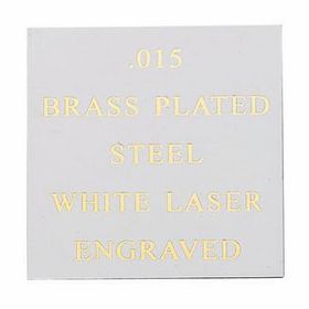 Custom White Coated Brass Plated Steel Engraving Sheet Stock (12"X24"X0.015")