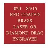 Custom Red Coated 85/15 Brass Engraving Sheet Stock (12