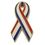 Custom Red White And Blue Awareness Ribbon Lapel Pin, 1 3/4" L X 3/4" W, Price/piece