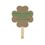 Custom Fan - Shamrock Clover Recycled Paper Hand Fan Single - Wood Stick Handle, Price/piece