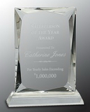Custom Clear Crystal Rectangle Award, 5 1/2