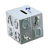 Custom Nickel Plated Abc Block Bank, 3